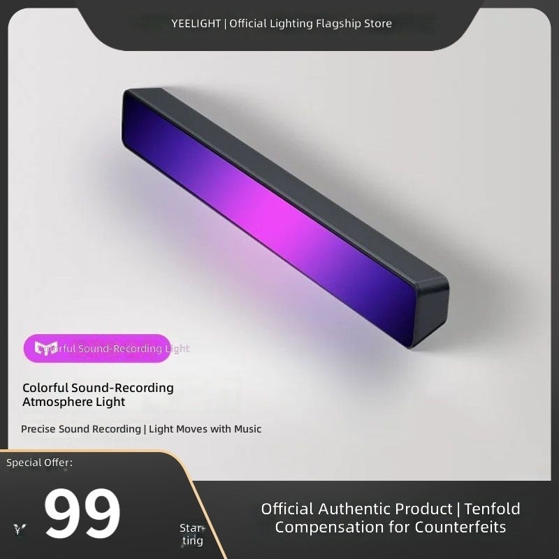 Yeelight 【Yeelight】Sound-Activated RGB Ambient Light, Colorful Music Rhythm Lamp, Voice-Controlled Light, Gaming Car Light - Image 3
