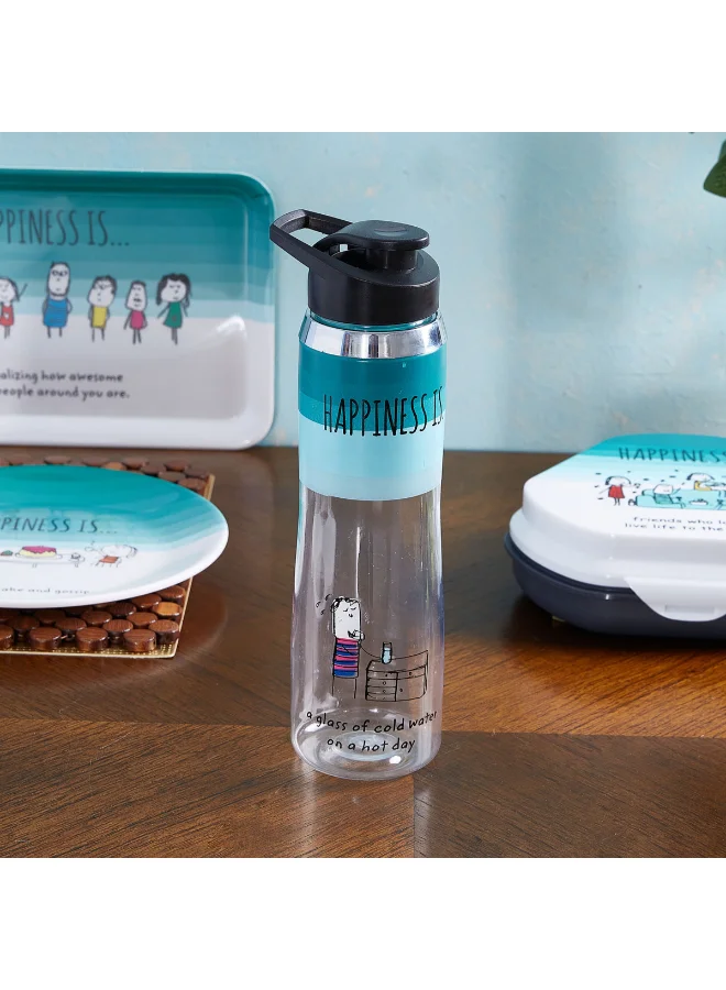 هوم بوكس Happiness Printed Water Bottle - 1 L