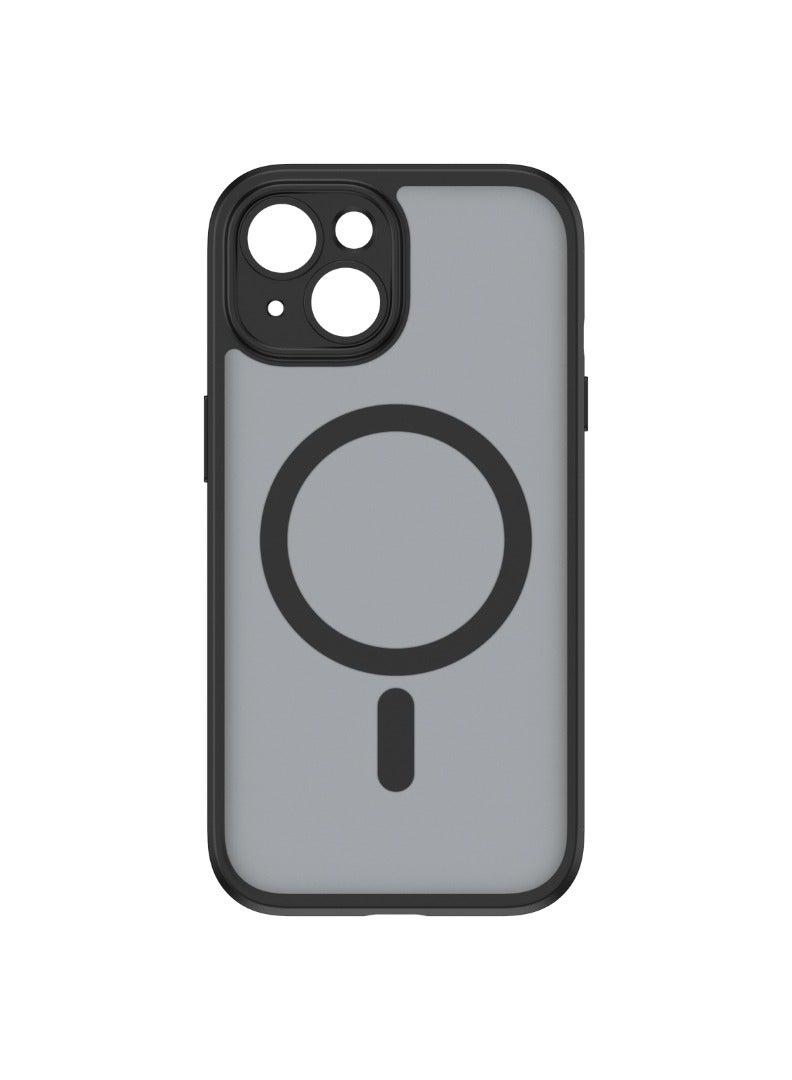 Huntkey iPhone 15 Plus Magsafe Case Clear【Stronger N52 Magnets】 【Airbag Protection】iPhone 15 Cover Anti-Scratch, Strong Magnetic Cover for iPhone 15 Plus 6.69 Inches Clear Inclusive lens (Black)