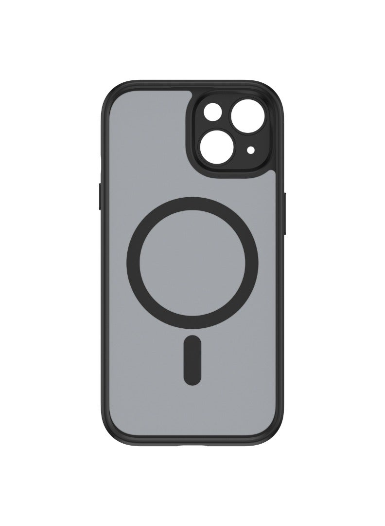 Huntkey iPhone 15 Plus Magsafe Case Clear【Stronger N52 Magnets】 【Airbag Protection】iPhone 15 Cover Anti-Scratch, Strong Magnetic Cover for iPhone 15 Plus 6.69 Inches Clear Inclusive lens (Black)