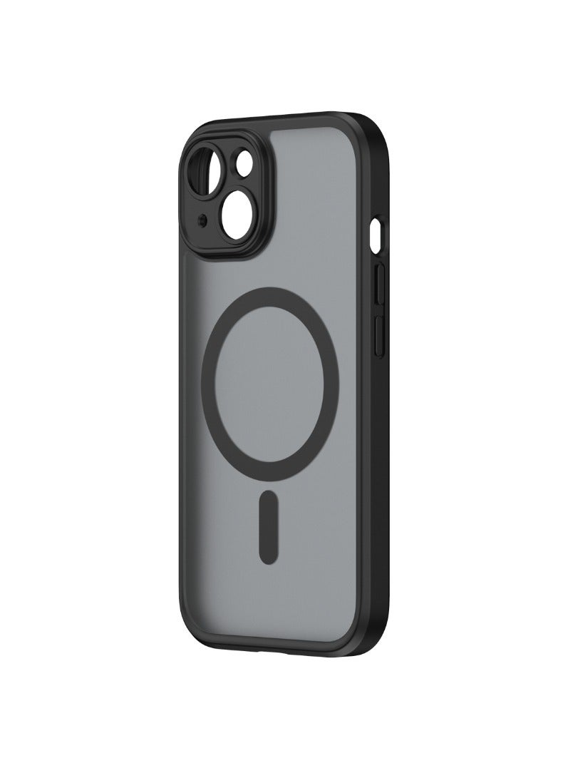 Huntkey iPhone 15 Plus Magsafe Case Clear【Stronger N52 Magnets】 【Airbag Protection】iPhone 15 Cover Anti-Scratch, Strong Magnetic Cover for iPhone 15 Plus 6.69 Inches Clear Inclusive lens (Black)