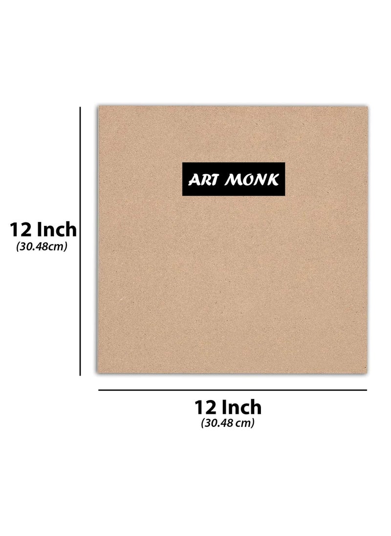 Generic Art Monk MDF Boards for Art and Craft Wood MDF Sheets for Craft Work DIY MDF Cutouts 12X12 Inch 6 Pcs  - Image 2