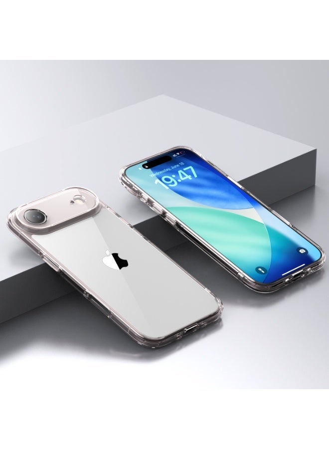 آيفون 17 حالة الهواء الشفافة ، واضحة الكريستال مع وسائد الهواء 4 الزاوية ورفعت حراس الكاميرا ، مضادة للصفراء والصدمات العسكرية ، الوردي - Image 4