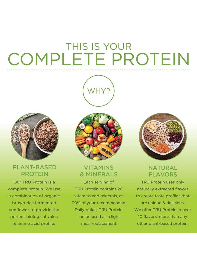 TRU Supplements Plant Based Protein Powder, BCAA, EAA, 20g Vegan Brown Rice & Pea Protein, 100 Calories, 27 Vitamins, No Artificial Flavors 25 Servings (Coconut Macaron) - Image 4