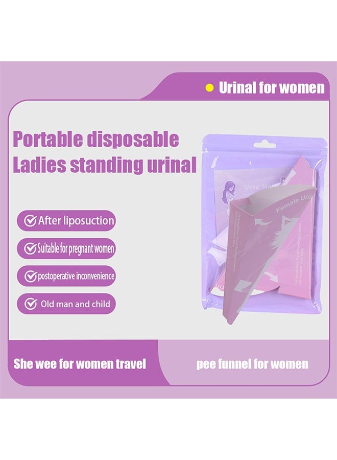 ZVEV 30 Pieces Pee Funnel for Women, Portable Disposable Female Urinal, Waterproof Urinal Funnel for Travel, Camping, Hiking, Injury, and Pregnancy Use - Image 4