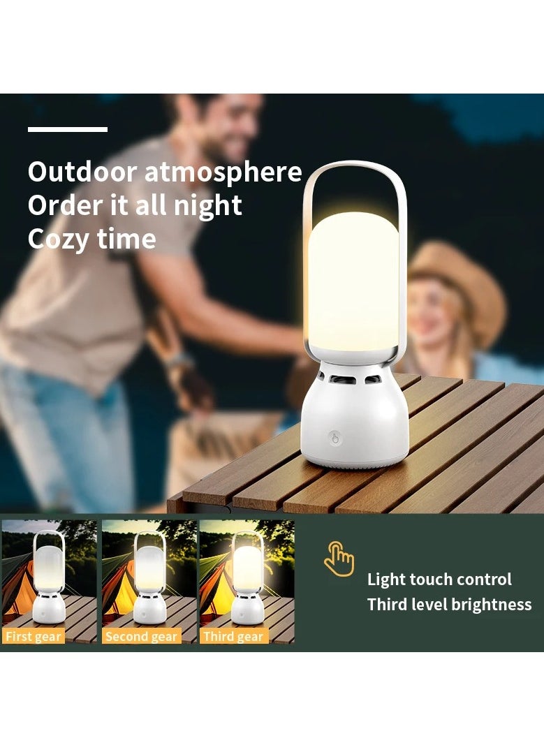 LED Camping Light with Bluetooth Speaker, 7 Lighting Modes, Type-C Fast Charging, 5.4 BT Version