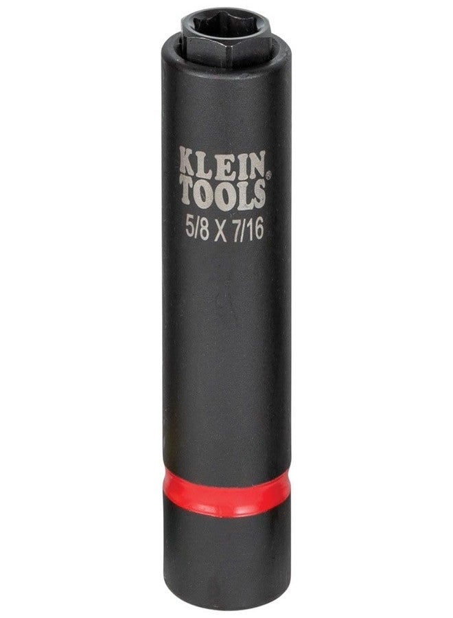 Klein Tools 66062 2-in-1 Deep Impact Socket, 6-Point 5/8-Inch and 7/16-Inch Hex Socket, Use with Impact Wrenches BAT20-CW, BAT20-CW - Image 1