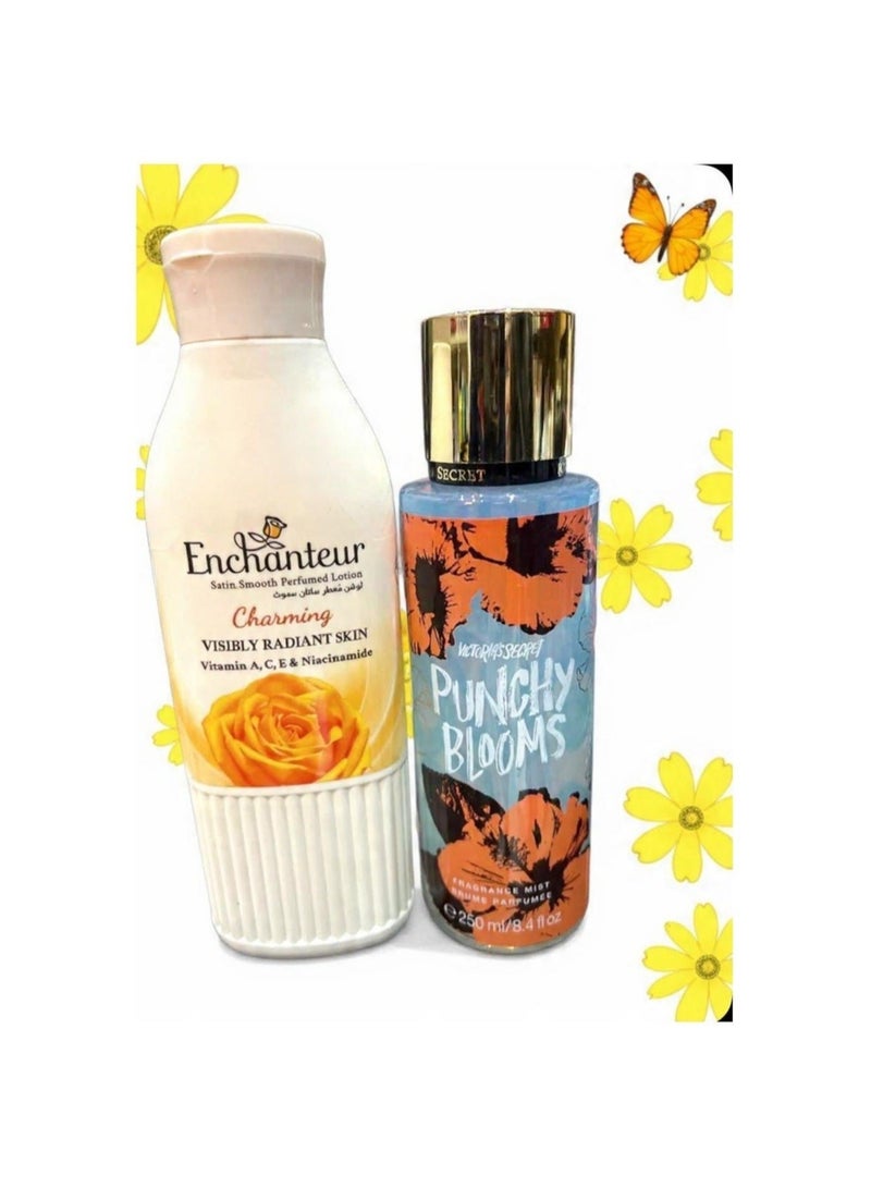 Charming Lotion 250 ml +mist punchy blooms 250 ml - set