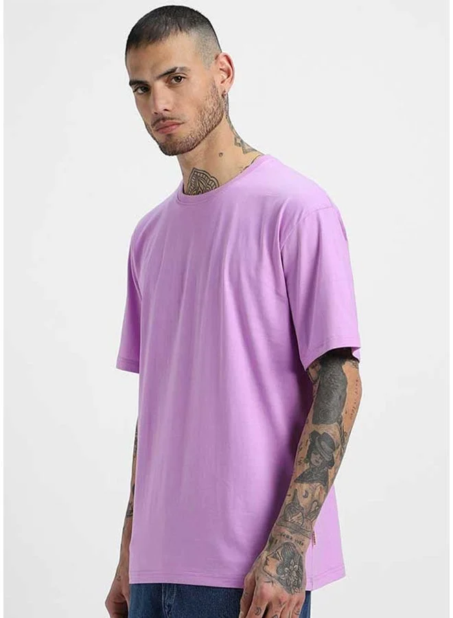 فيردو تيشيرت فيردو قطن نقي مقاس كبير نصف كم للرجال لون ليلاك