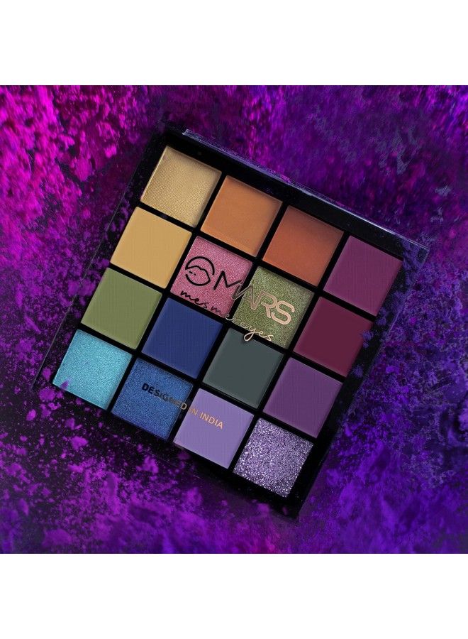 Mars 16 Shade Velvety Eyeshadow Palette With Smudge Proof Mascara And Smudge Proof Kajal (3 Items In The Set) - Image 3