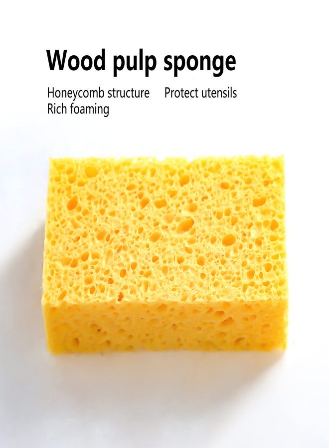 ARCLIBER Cellulose Sponges,Heavy Duty Scrub Kitchen Sponge,Clean Tough Messes Without Scratching Sponges Kitchen(6 Pack, Thick) - Image 4