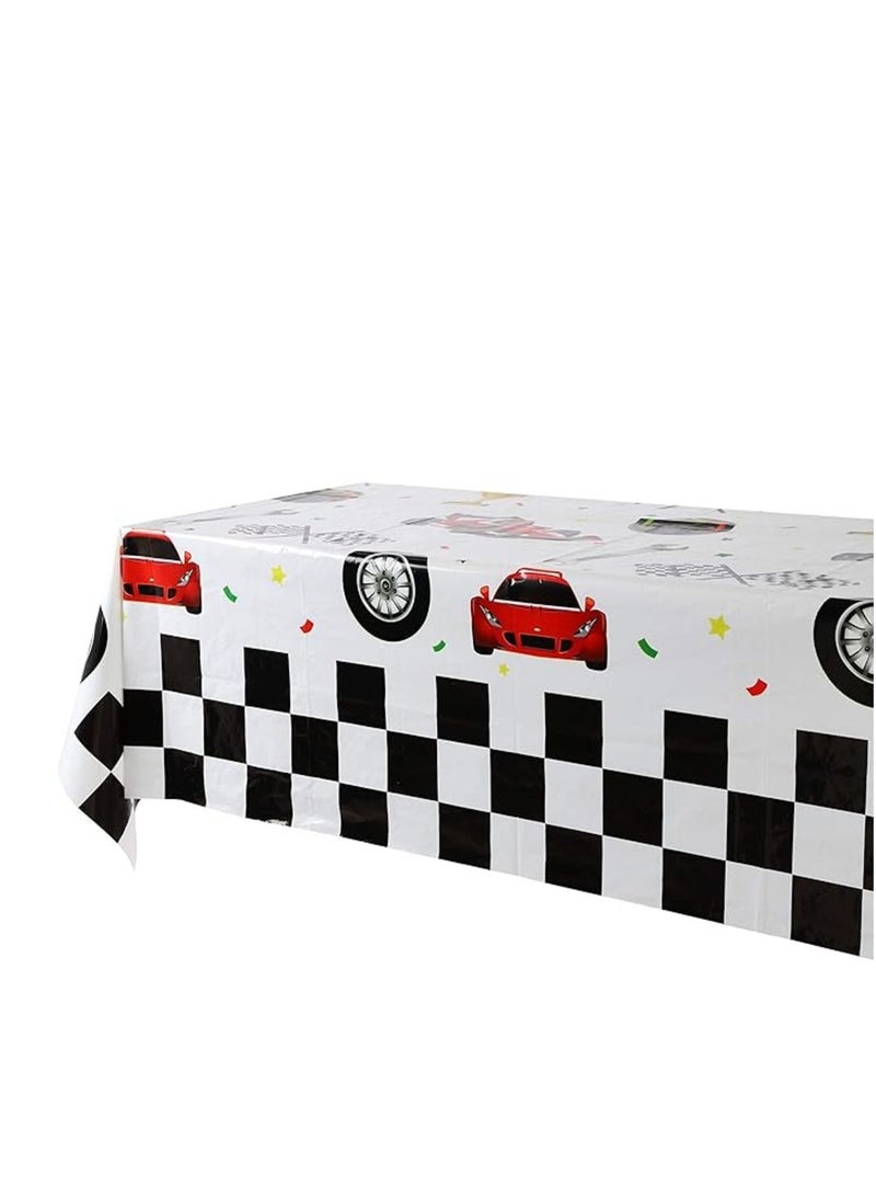 ThePartyPopper Racing Car Theme Party Plastic Table Cover Boys Birthday Party Decorations Supplies - Image 1