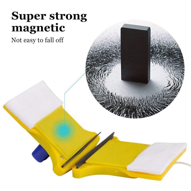 MALL Sky Mall Magnetic Window Cleaner DoubleSide Glazed Two Sided Glass Cleaner Wiper with 2 Extra Cleaning Cotton Cleaner Squeegee Washing Equipment Household Cleaner Style - Image 5