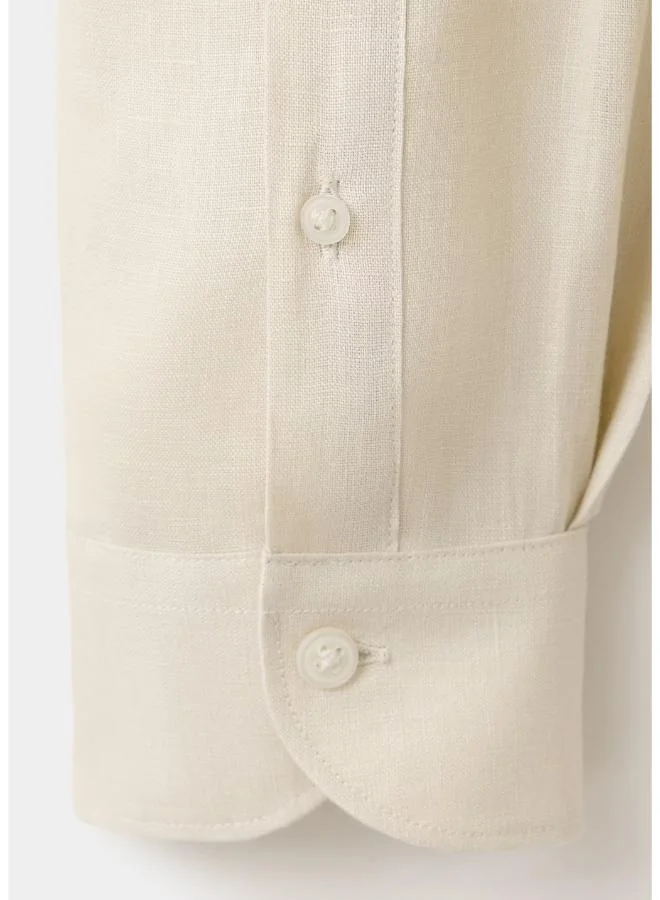 Mango Man 07-ARENA Regular-Fit 100% Linen Shirt for Men | Best Price UAE