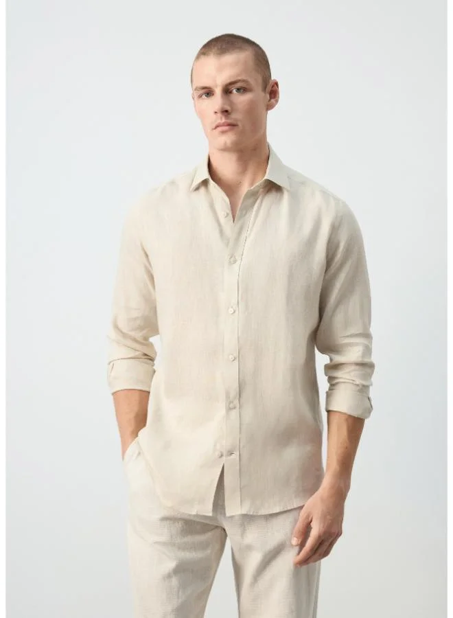 Regular-Fit 100% Linen Shirt