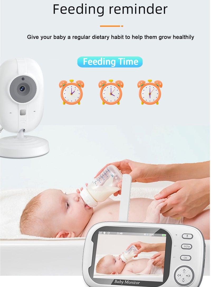 3.5 Inch LCD Display Baby Wireless Video Monitor With Night Vision, Room Temperature Monitoring  - Image 1