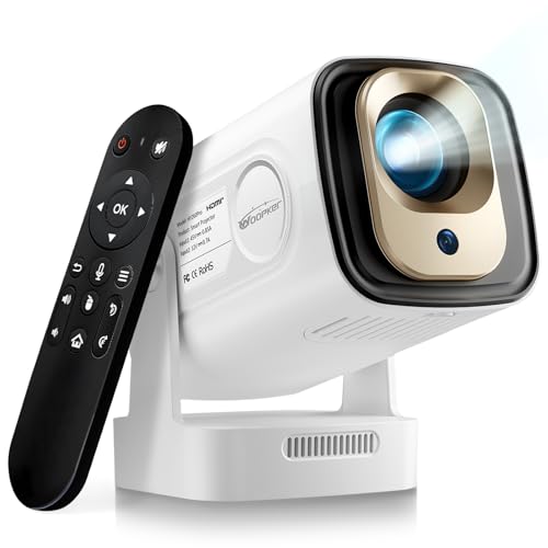 WOOPKER Upgraded HY260 Pro Mini Projector with WiFi and Bluetooth 5.4, Auto Focus/Keystone,Native 1080P Support for 4K,Air Mouse Remote,Android 11,Built in Apps,35"-150" Screen Video Projector - Image 1