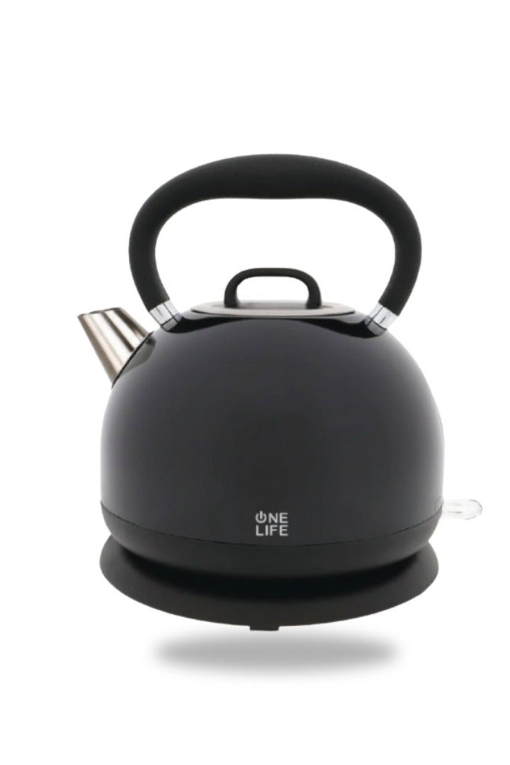 One Life Kettle Stainless Steel Classic-EK51BK 1,7L-1850-2200W- Black - Image 1
