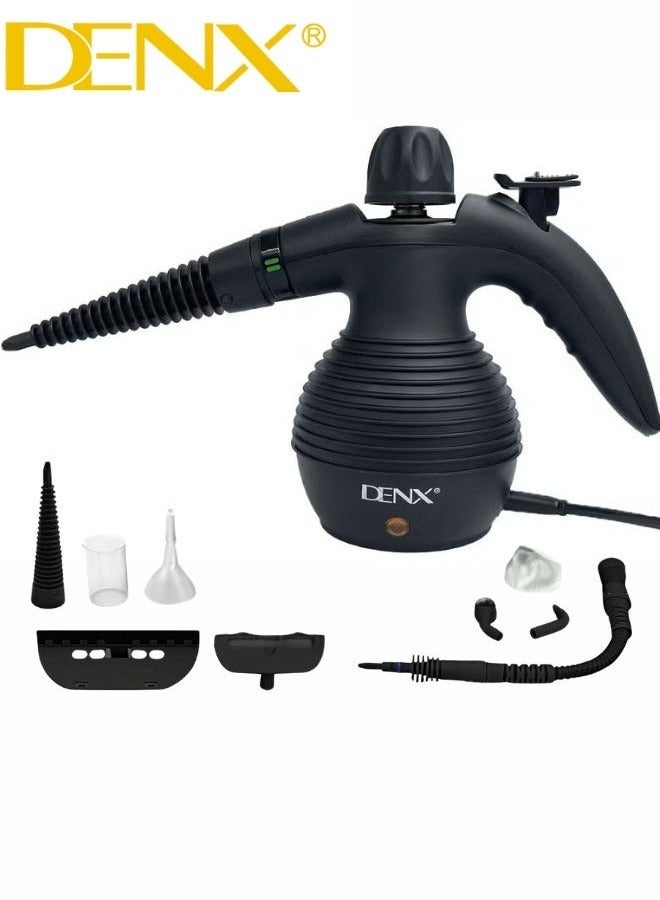 Denx High Pressure Steam Cleaner, Portable Mini Steam Cleaner for Home Kitchen Multifunction High Temperature Pressure with 9pcs Accessories for Kitchen Sofa Bathroom Car Window | 1200W | 350ml | DX2596 - Image 2