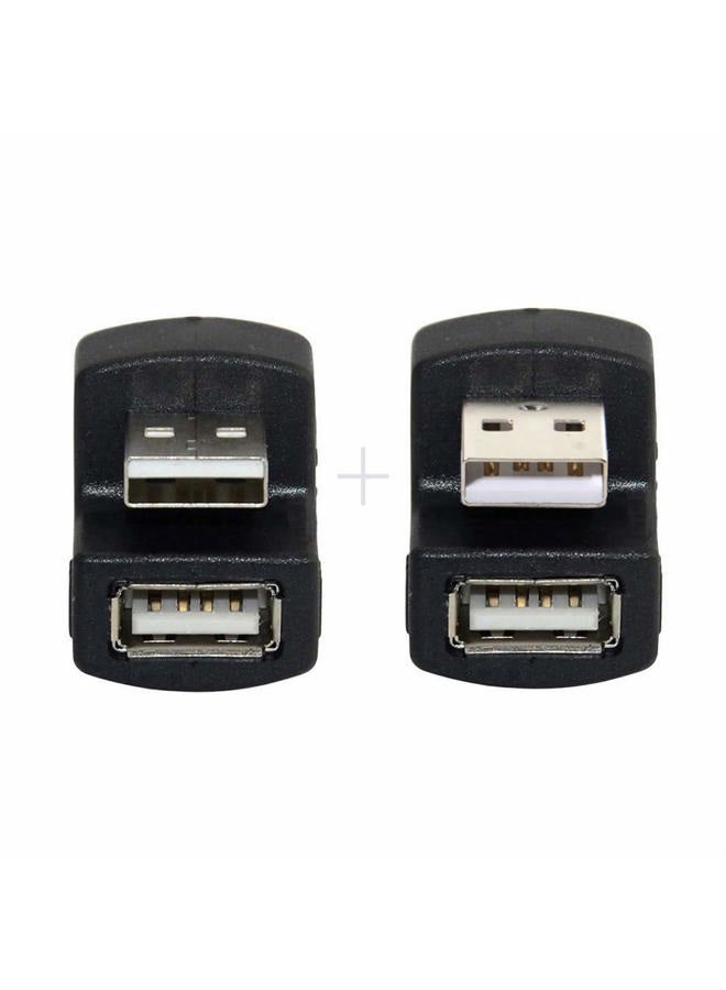 Chenyang محول USB نوع A إلى نوع A بزاوية لأعلى ولأسفل محول USB 3.0 ذكر إلى أنثى تمديد 180 درجة 5Gbps - Image 2