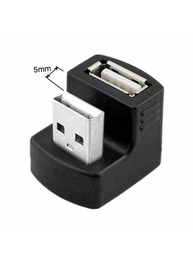 Chenyang محول USB نوع A إلى نوع A بزاوية لأعلى ولأسفل محول USB 3.0 ذكر إلى أنثى تمديد 180 درجة 5Gbps - Image 4