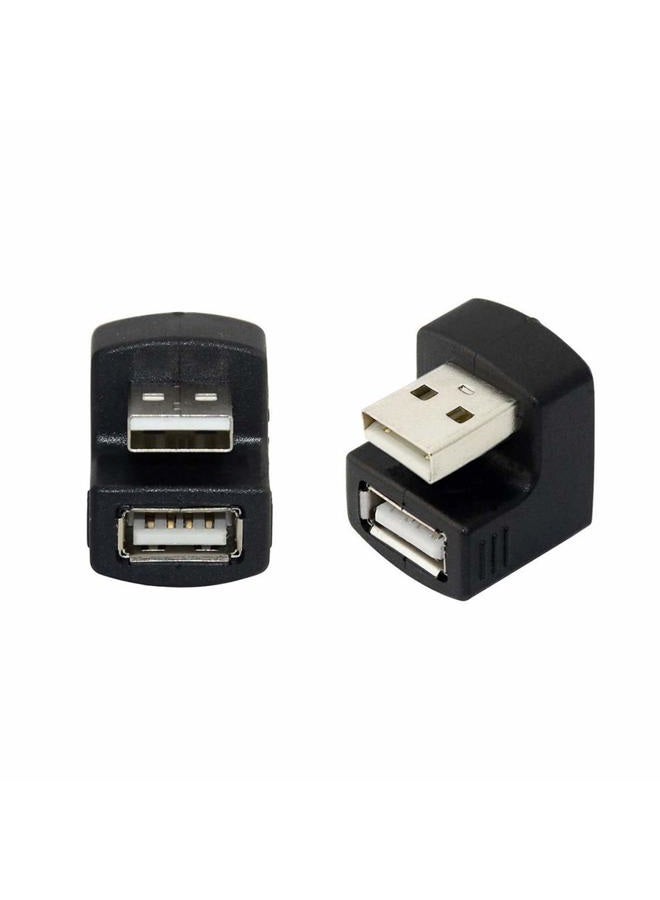 Chenyang محول USB نوع A إلى نوع A بزاوية لأعلى ولأسفل محول USB 3.0 ذكر إلى أنثى تمديد 180 درجة 5Gbps - Image 1