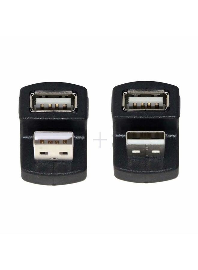 Chenyang محول USB نوع A إلى نوع A بزاوية لأعلى ولأسفل محول USB 3.0 ذكر إلى أنثى تمديد 180 درجة 5Gbps - Image 3