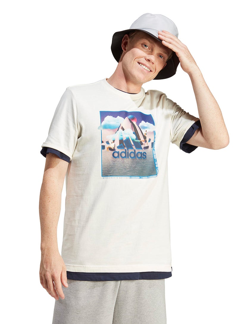 Adidas Landscape Badge Of Sport T-Shirt - Image 4