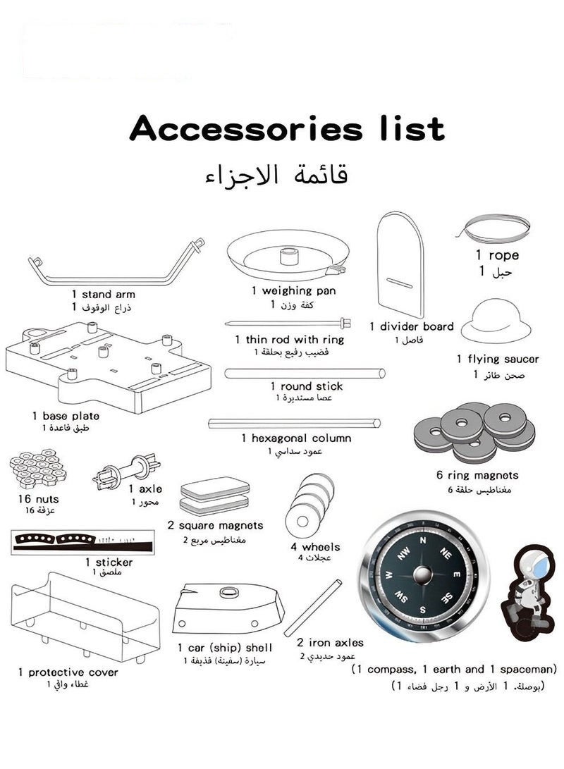 DURKU Science Kit Toy For Kids, Anti Gravity Magnetic Levitation Science Kit, 12 Ways To Play, Educational Toy For Students - Image 5