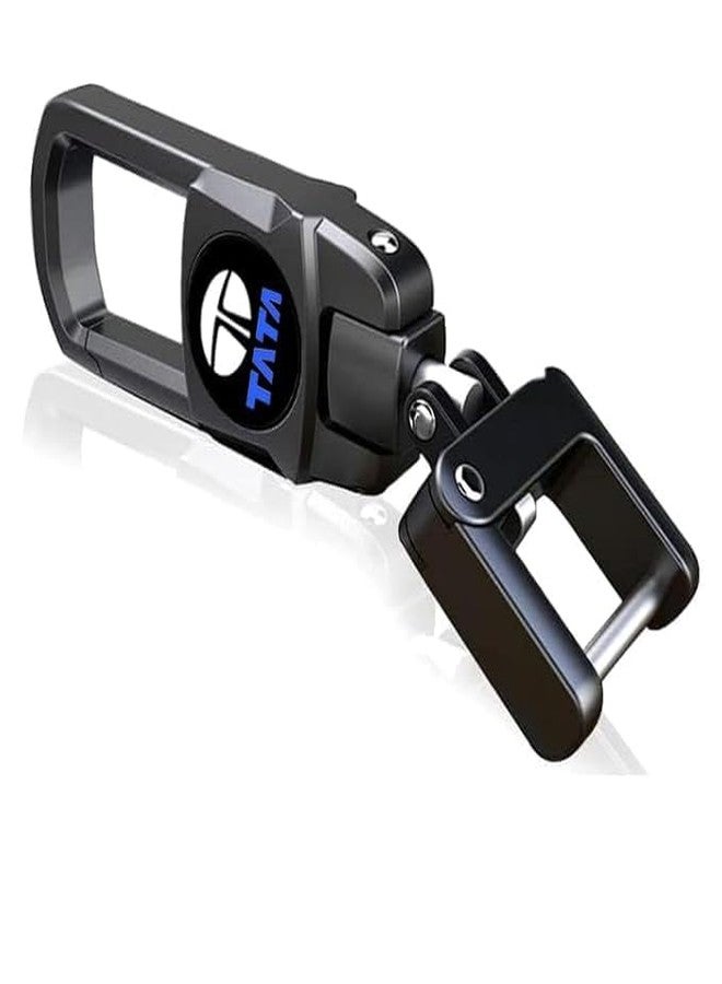 Mistazzo Tata Metal Kechain Hook Keyring Compatible With Harrier, Nexon EV, Punch, Tiago, Tigor & Altroz For Boys Girls Men Women Car Keychains - Image 1