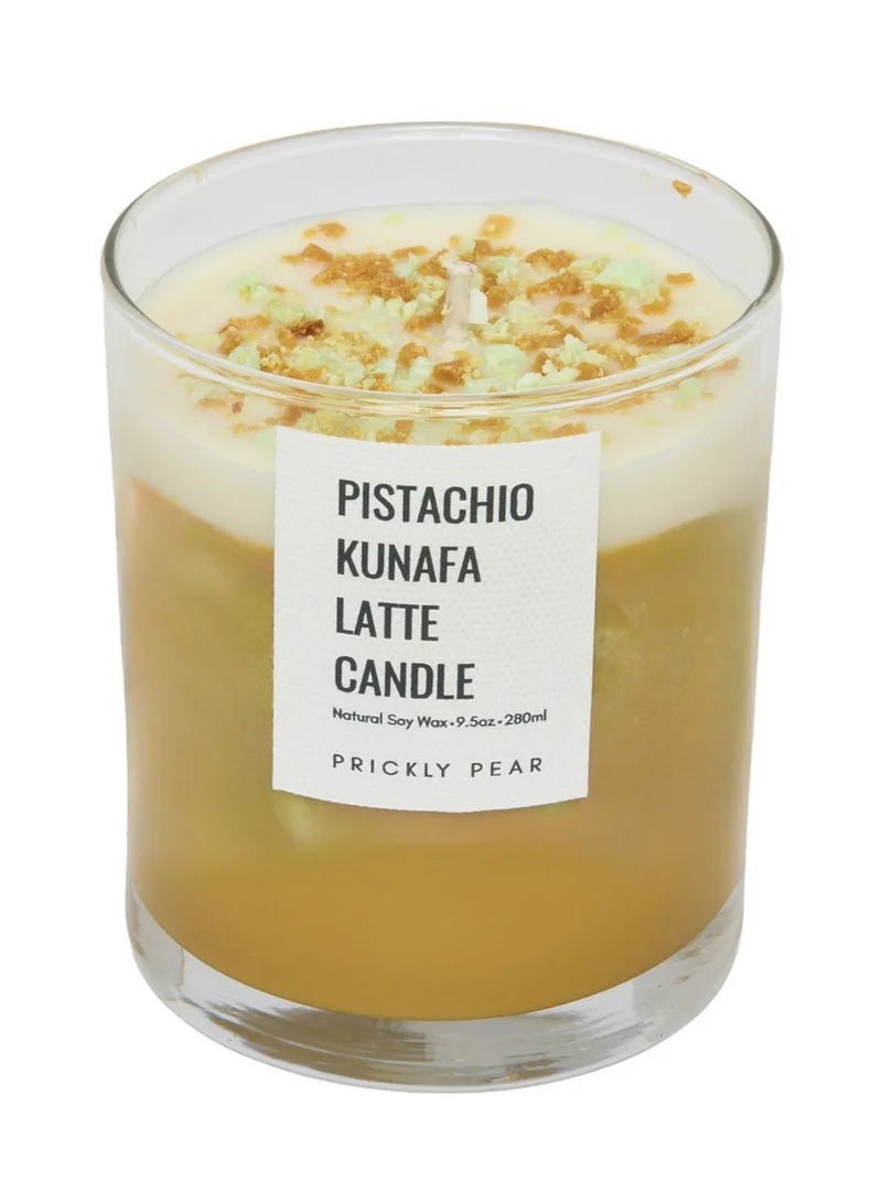 بريكلي بير شمعة كنافة لاتيه بالفستق