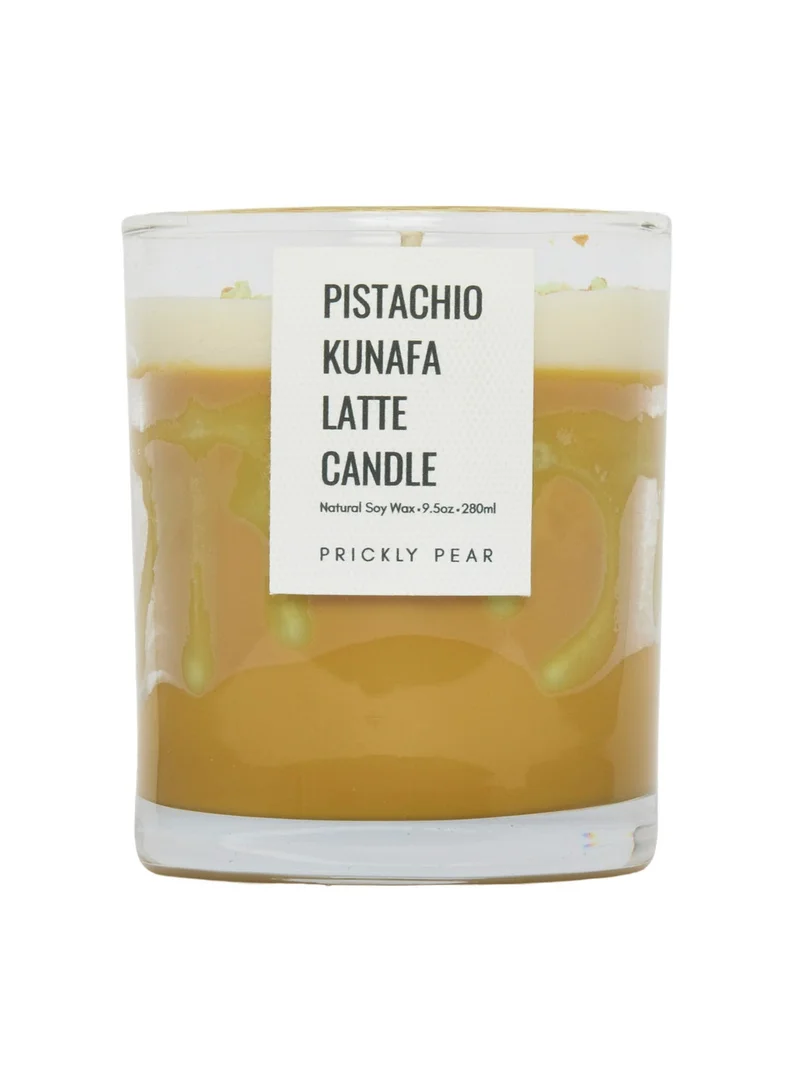 بريكلي بير شمعة كنافة لاتيه بالفستق