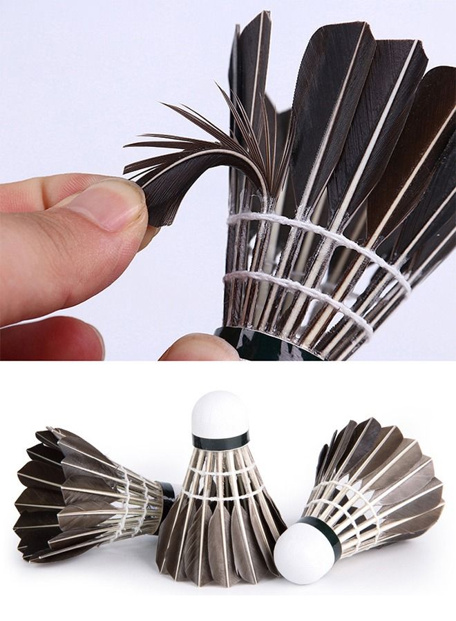 GROIC Goose Feather Badminton Shuttlecocks with Great Stability and Durability, High Speed ball, Pack of 12 - Image 4