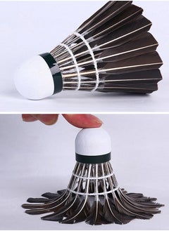 GROIC Goose Feather Badminton Shuttlecocks with Great Stability and Durability, High Speed ball, Pack of 12  - Image 3