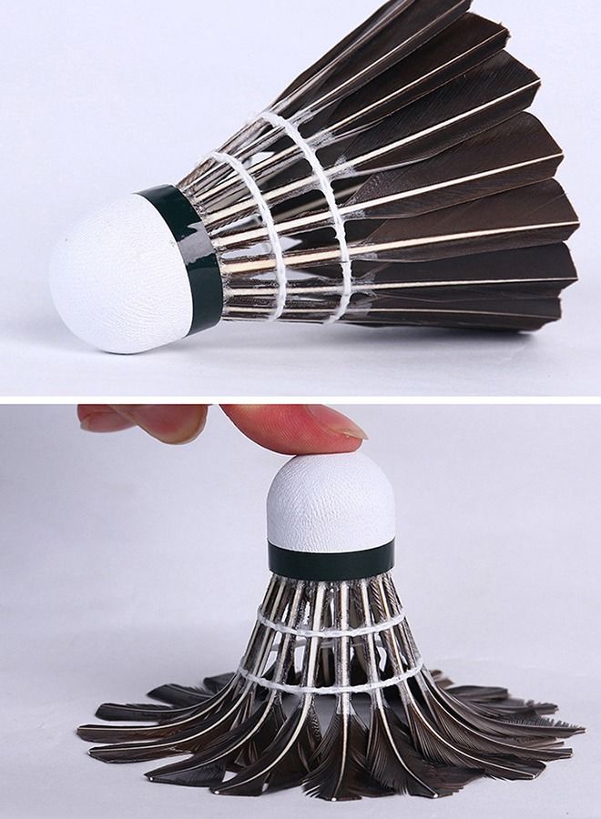 GROIC Goose Feather Badminton Shuttlecocks with Great Stability and Durability, High Speed ball, Pack of 12 - Image 3