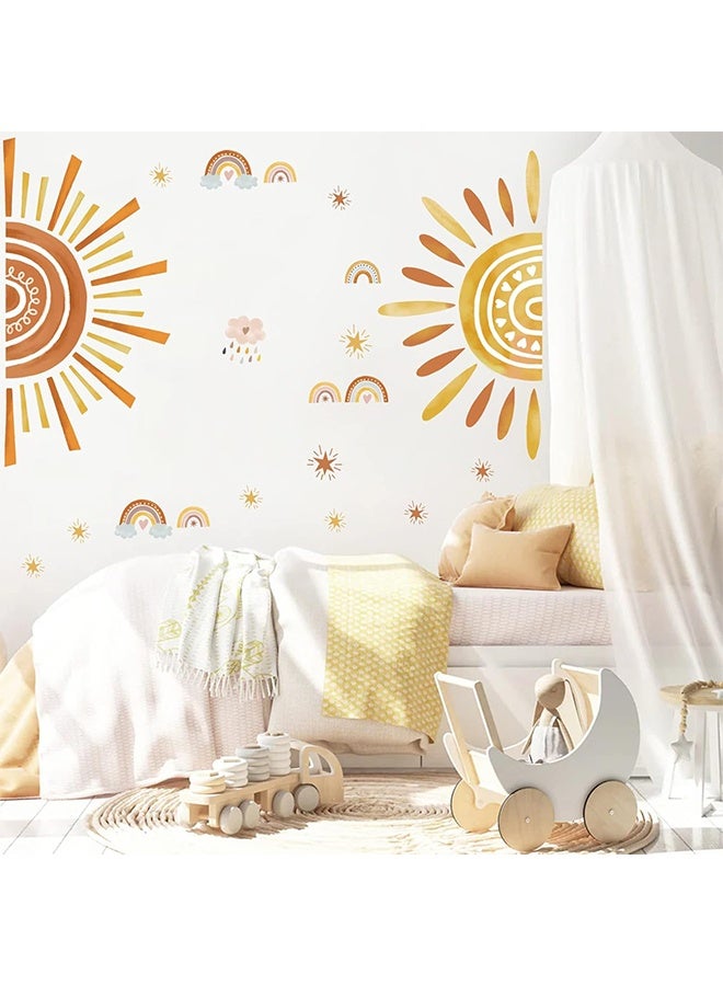 Sweet Life Sun Wall Stickers Large Rainbow and Clouds Peel and Stick Wall Art Decals for Baby Nursery Kids Bedroom Living Room - Image 4