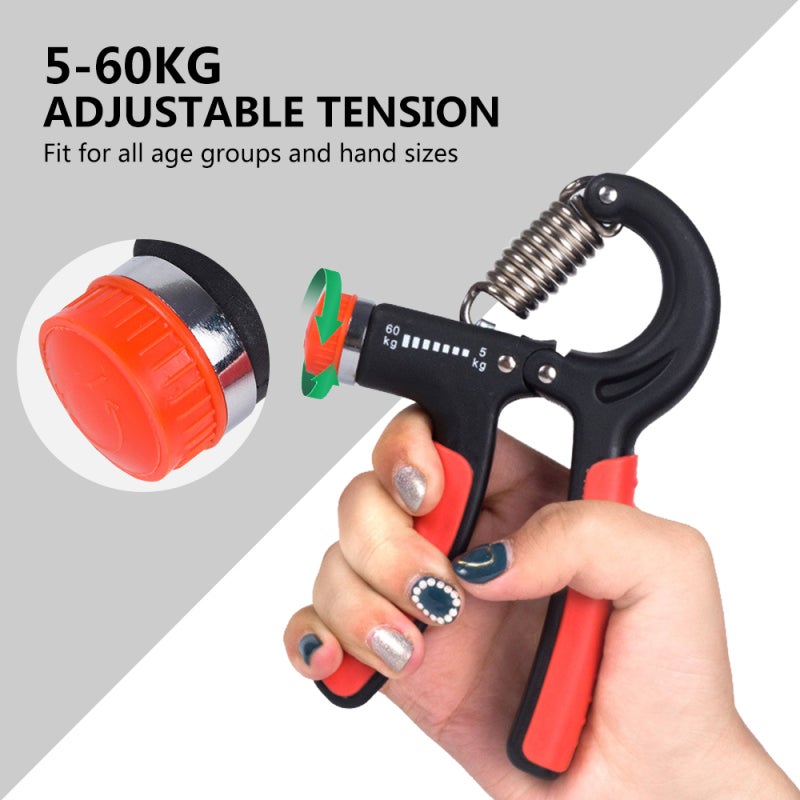 Hand Grip Strengthener: Adjustable Resistance 5kg To 60kg - Ergonomic Soft TPR Rubber Handle For Forearm Wrist Finger Hand Muscle Training - Image 5