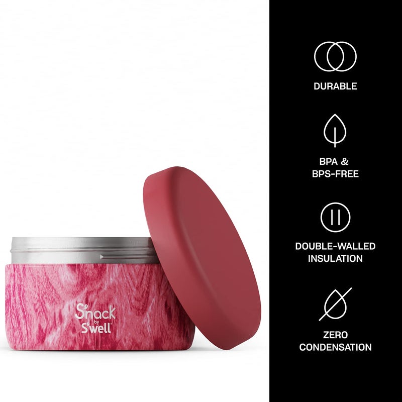 S'well S'well S'nack Stainless Steel Food Container - 10 Oz - Rose Arbor - Double-Layered Insulated Bowls Keep Food Cold for 10 Hours and Hot for 4 - BPA-Free  - Image 3
