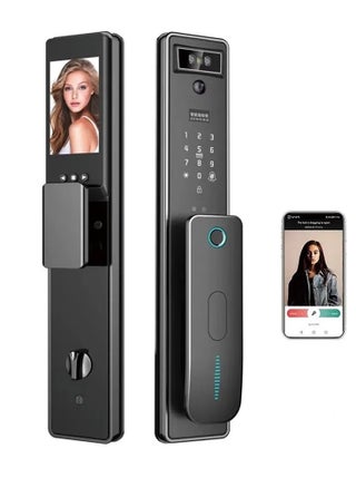 قفل ذكي للابواب بكاميرا وخاصية بصمة الوجه (Face ID). أكثر من طريقة للفتح - بصمة الوجه والاصابع او الباسورد او تطبيق الهاتف (TUYA) او كارت مغناطيسي او مفتاح امان - S13 - pzsku/ZCB758F3A3D011F55DA05Z/45/_/1734269351/2726f536-ad6b-4433-9af3-e1c89169645f