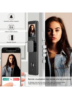 Smart door lock with camera and Face ID feature. More than one way to unlock - face and fingerprint, password, phone application (TUYA), card magnet, or security key - S13 - pzsku/ZCB758F3A3D011F55DA05Z/45/_/1734269442/f9f3d02b-37fb-4a9e-a187-5b4f0db2a905