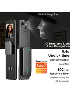 Smart door lock with camera and Face ID feature. More than one way to unlock - face and fingerprint, password, phone application (TUYA), card magnet, or security key - S13 - pzsku/ZCB758F3A3D011F55DA05Z/45/_/1734269544/19b82f9b-80d9-4db8-b83f-24c3d8d60272