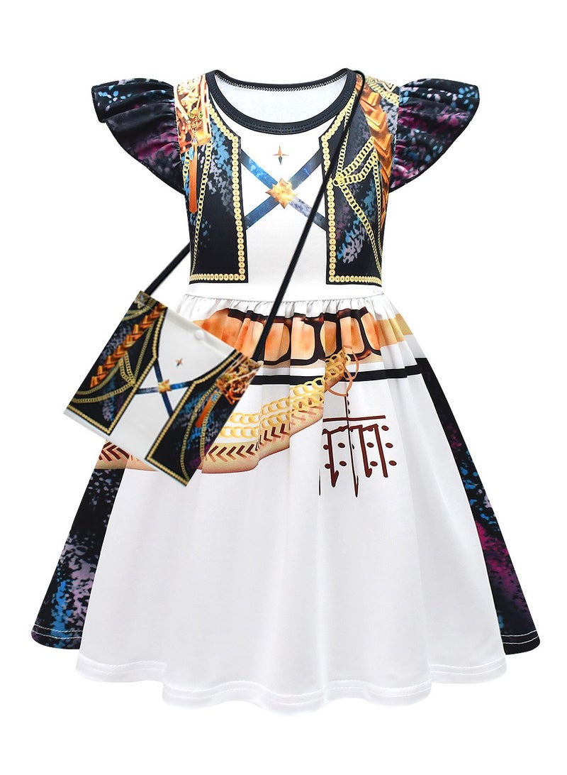 عام فستان تنكري للأطفال مستوحى من فرقة بنات كيبوب لصيد الشياطين، متوفر بمقاسات متعددة لتناسب مختلف الارتفاعات. - Image 2