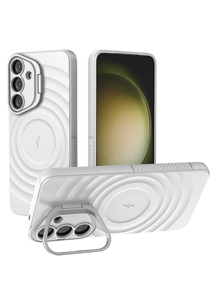 general Magnetic Silicone Case for Samsung Galaxy S25 Plus(S25+) Compatible with MagSafe, with Stash Stand, Soft Microfiber Lining, Military-Grade Protection Phone Cover