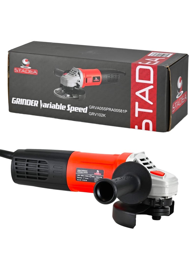 STADEA Stadea 5 Variable Speed Angle Grinder Polisher  Stone ConcreteTile Electric Power Cutting Slow SpeedTool  1400 W 300010000 RPM  - Image 1