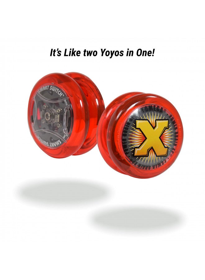 Yomega Power Brain XP yoyo - Professional yoyo with a Smart Switch which enables Players to Choose Between Auto-Return and Manual Styles of Play. + Extra 2 Strings & 3 Month Warranty (red) - Image 3