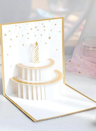 Fancy Elegant Design 3D Pop-Up Card, Greeting Card for Birthday, Sturdy and Solid Cardstock Gift Card  Best for Birthday, Graduation, Anniversary - view 3