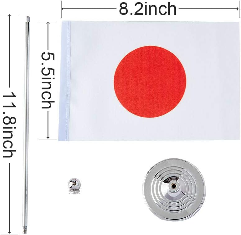 mflagperft Japan Flag Japanese Flags, Small Mini Japanese Desk Flag, Used for Table Office Classroom Home Patriotic Events Decorations - Image 1