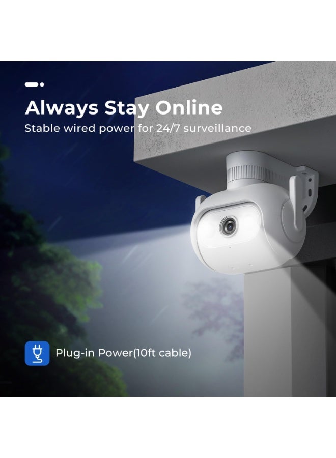 IMILAB EC5 Wired Security Camera Outdoor: 2K Camera for Home Security 360 Rotating Surveillance, Outdoor Camera w/Motion Spotlight Sensor, 2.4Ghz WiFi, 24/7 Local Recording, No Monthly Fee - Image 2