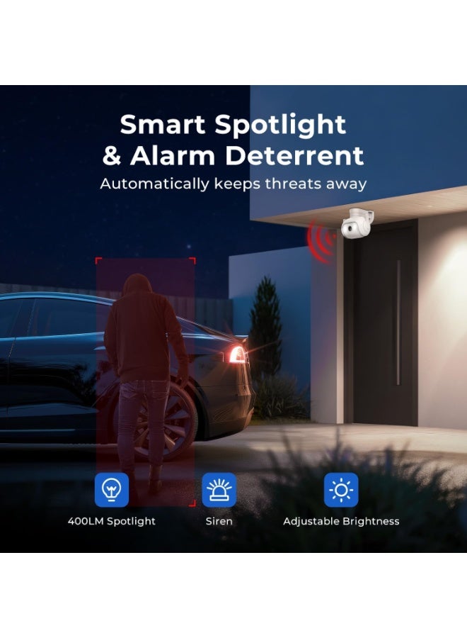 IMILAB EC5 Wired Security Camera Outdoor: 2K Camera for Home Security 360 Rotating Surveillance, Outdoor Camera w/Motion Spotlight Sensor, 2.4Ghz WiFi, 24/7 Local Recording, No Monthly Fee - Image 5