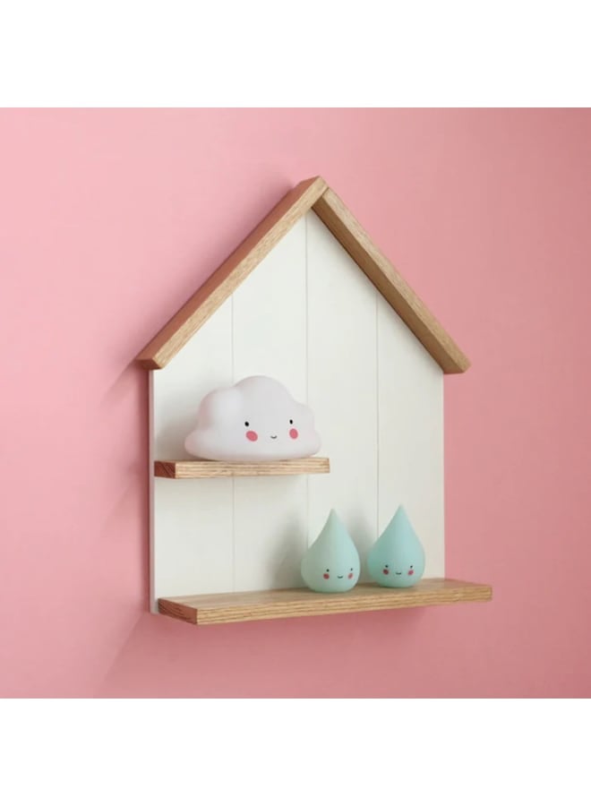 Retro RA-SI53 Shelving Unit 36×9×46cm - White×Wood  - Image 1